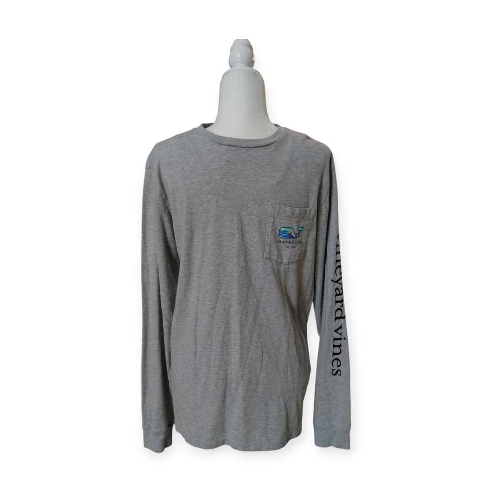 Vineyard Vines Gray Long Sleeve Men's Shirt